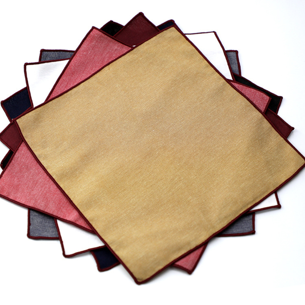 Solid Striped Brown Pocket Squ - Handkerchief Cotton Men 리뷰 및 가격
