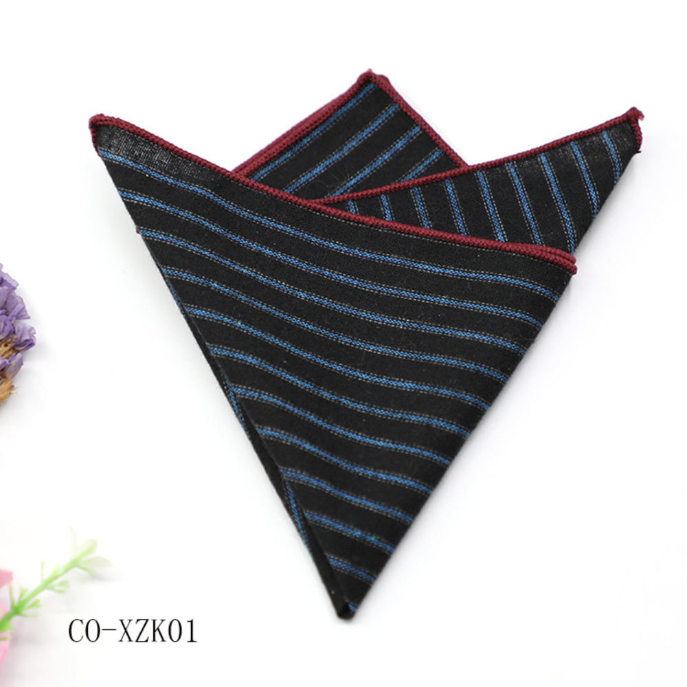Solid Striped Brown Pocket Squ - Handkerchief Cotton Men 리뷰 및 가격