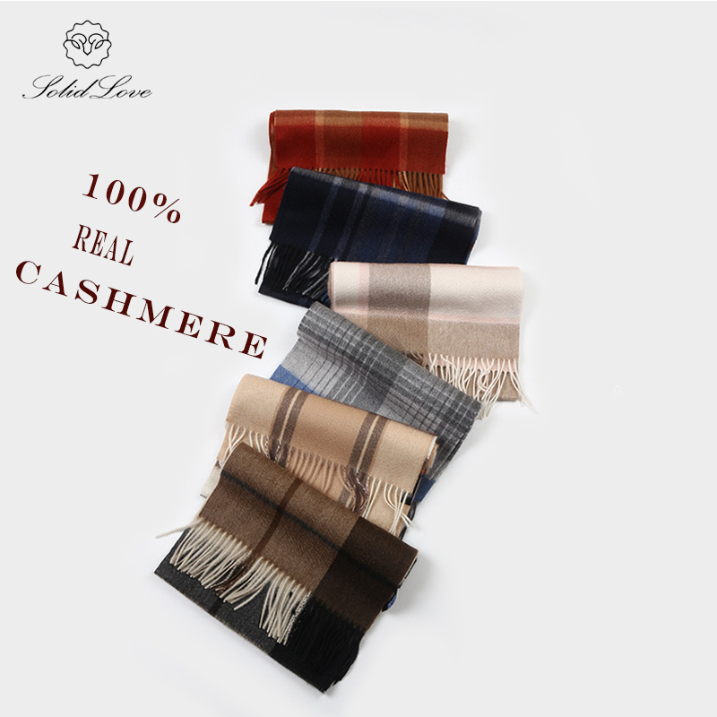 100% Cashmere Scarf   Plaid  W - Muffler Men Wool 리뷰 및 가격