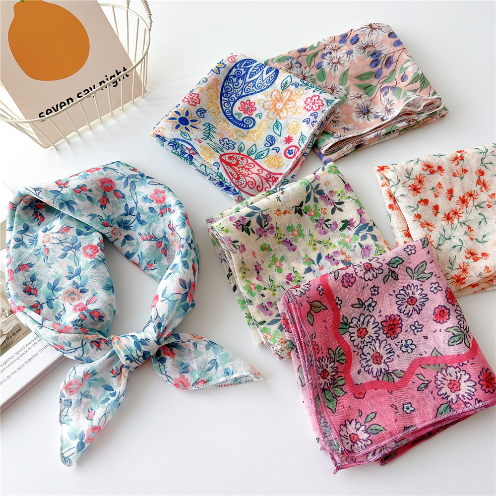 Spring Autumn Scarf Chic Fashi - Bandana Cotton 리뷰 및 가격