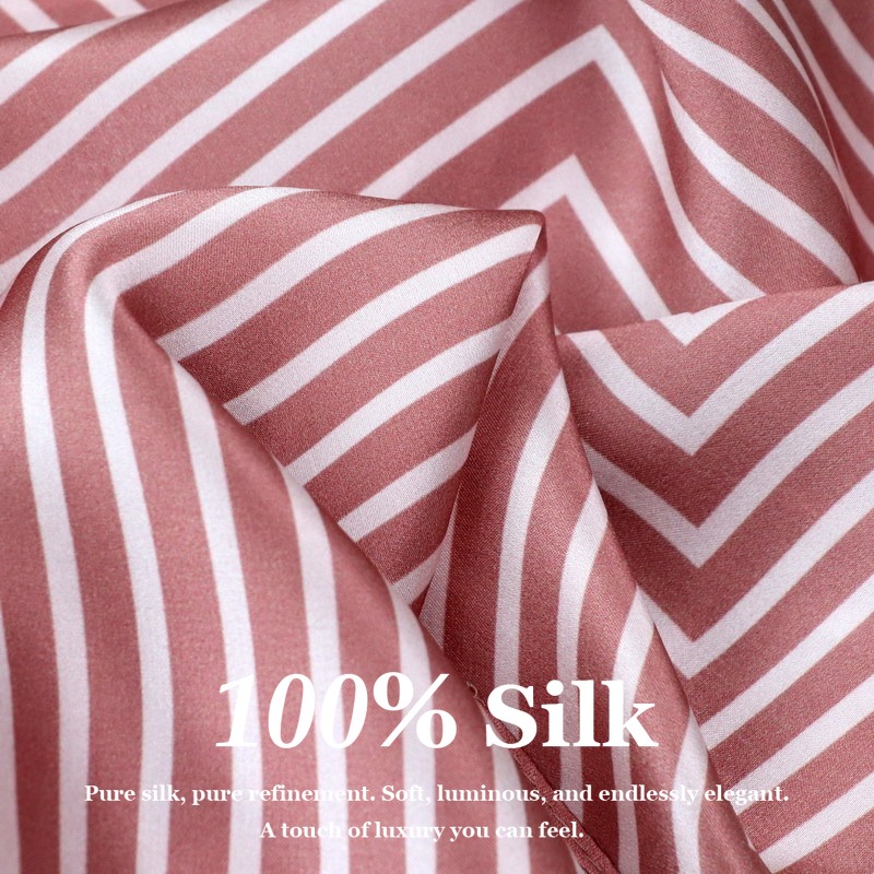 100% Pure Silk Scarf Women Hij - Silk Tie Striped 리뷰 및 가격