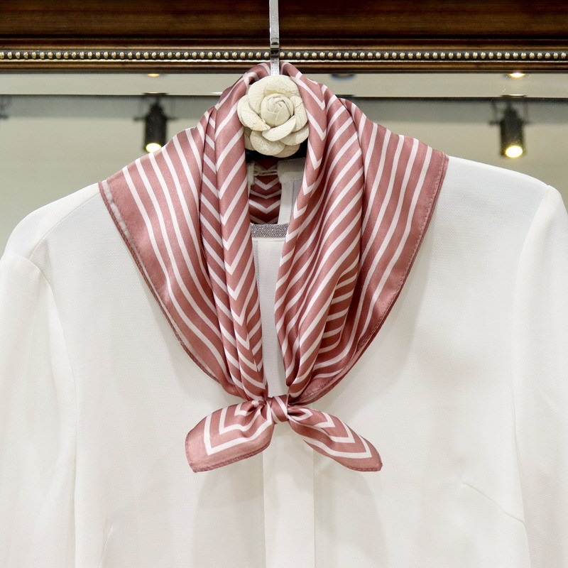 100% Pure Silk Scarf Women Hij - Silk Tie Striped 리뷰 및 가격