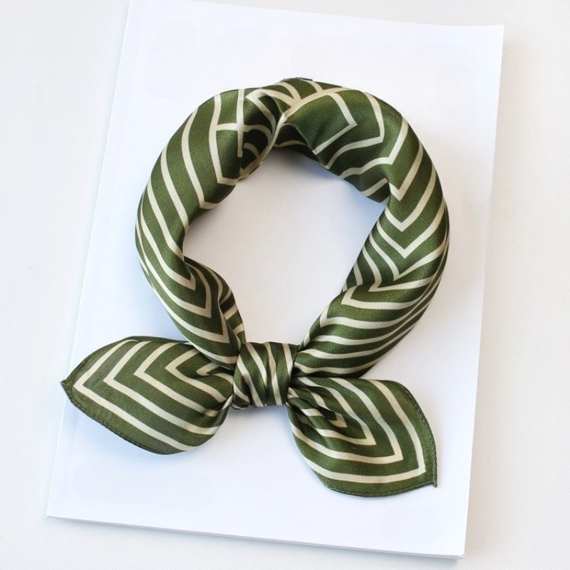100% Pure Silk Scarf Women Hij - Silk Tie Striped 리뷰 및 가격