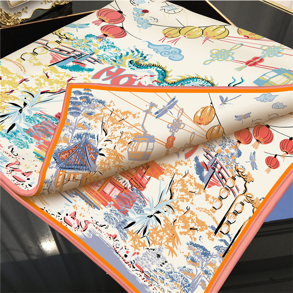 90CMTwill Silk Scarf Women Dou - Face Scarf Mask 리뷰 및 가격