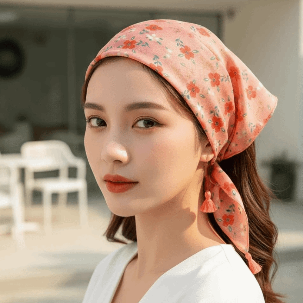 Neck Wrap Cotton-Linen Square  - Bandana Cotton 리뷰 및 가격