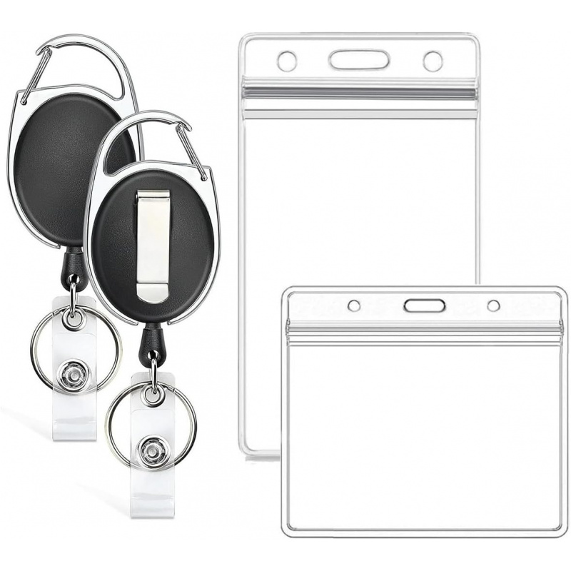 2 Pack ID Badge Holder with Br - Lanyard Badge Holder 리뷰 및 가격