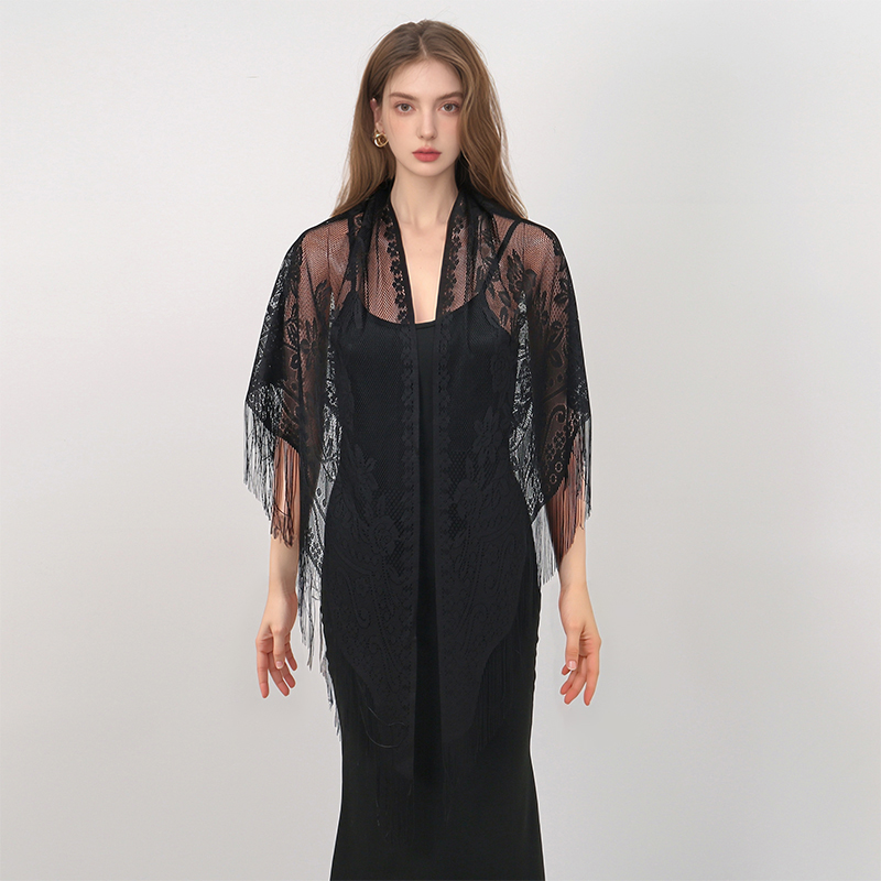 New Embroidery Lace Scarf Shaw - Stole Wedding Shawl 리뷰 및 가격