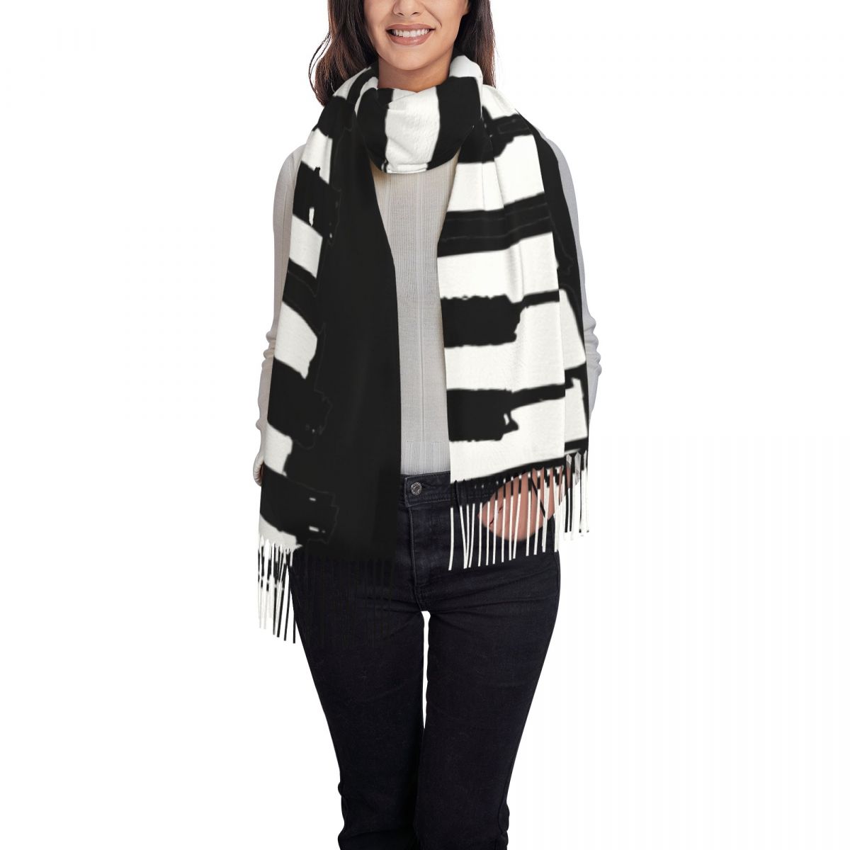 Minimalistic Piano Keys Scarf  - Pashmina Wrap Large 리뷰 및 가격