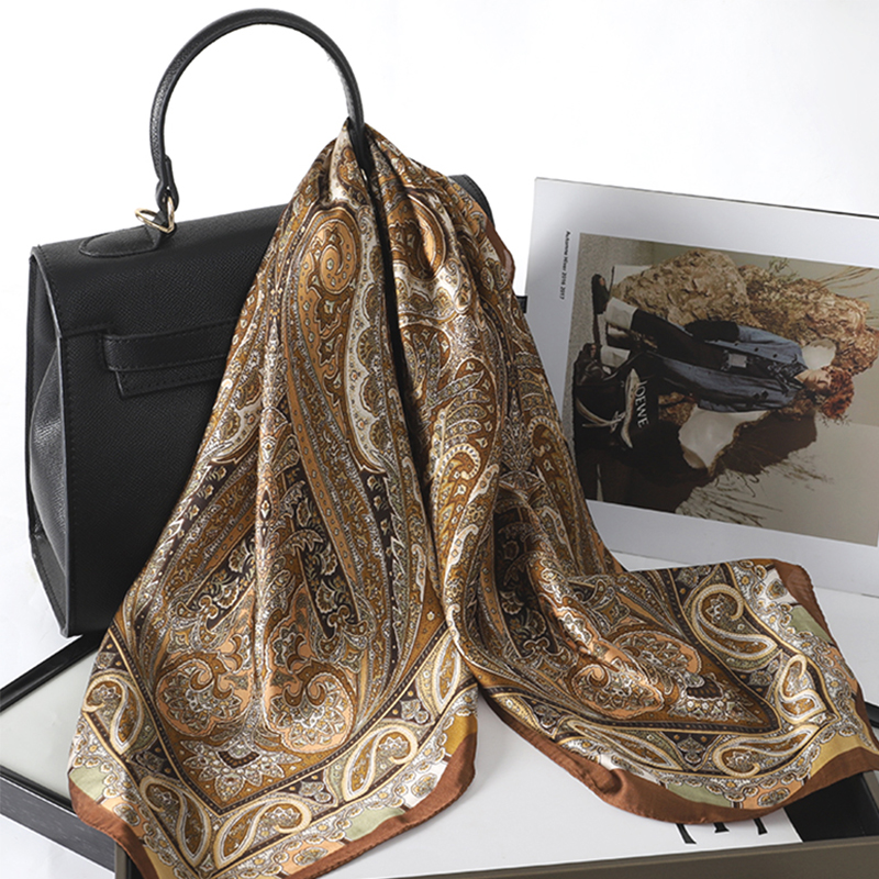 Bohemian Style Print Luxury Br - Scarf Silk Square 리뷰 및 가격