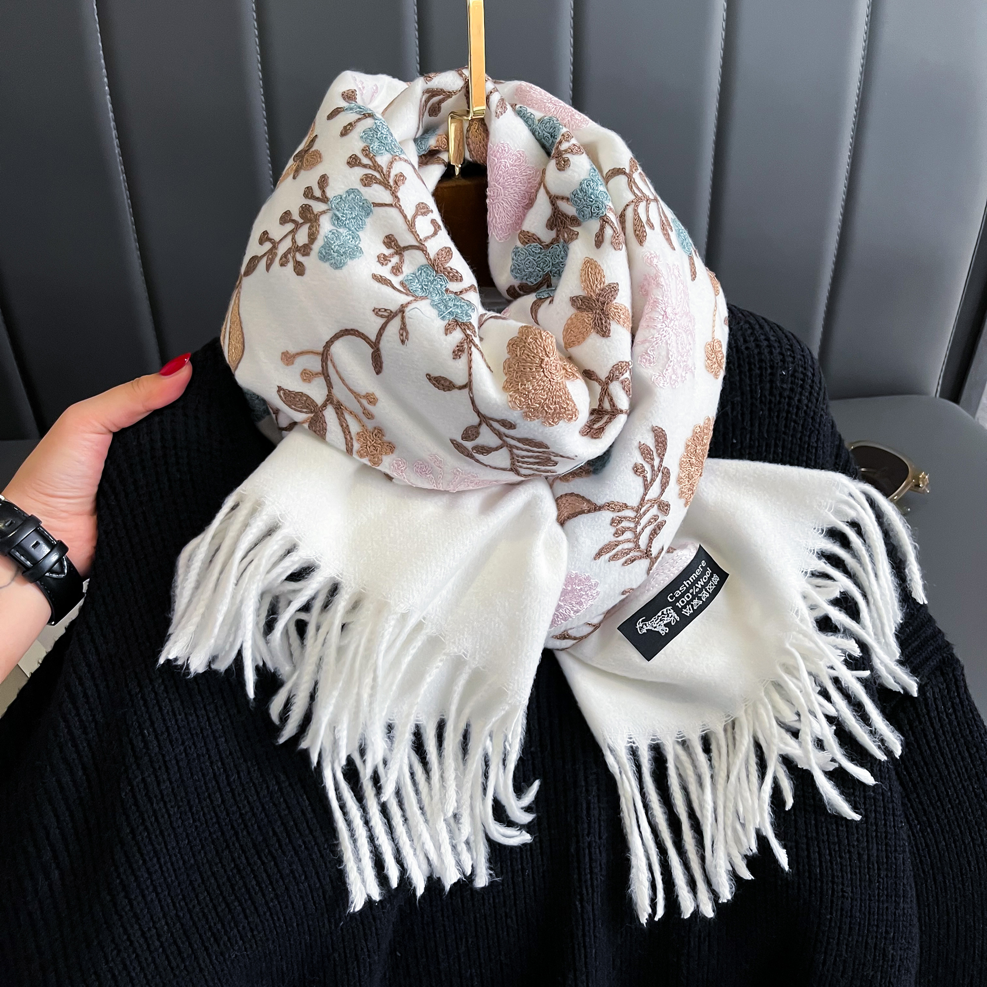 New Winter Warm Cashmere Scarf - Woven Scarf Blanket 리뷰 및 가격