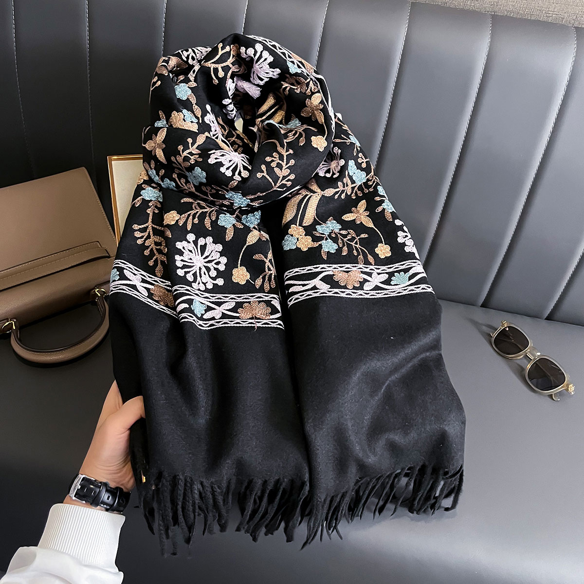 New Winter Warm Cashmere Scarf - Woven Scarf Blanket 리뷰 및 가격