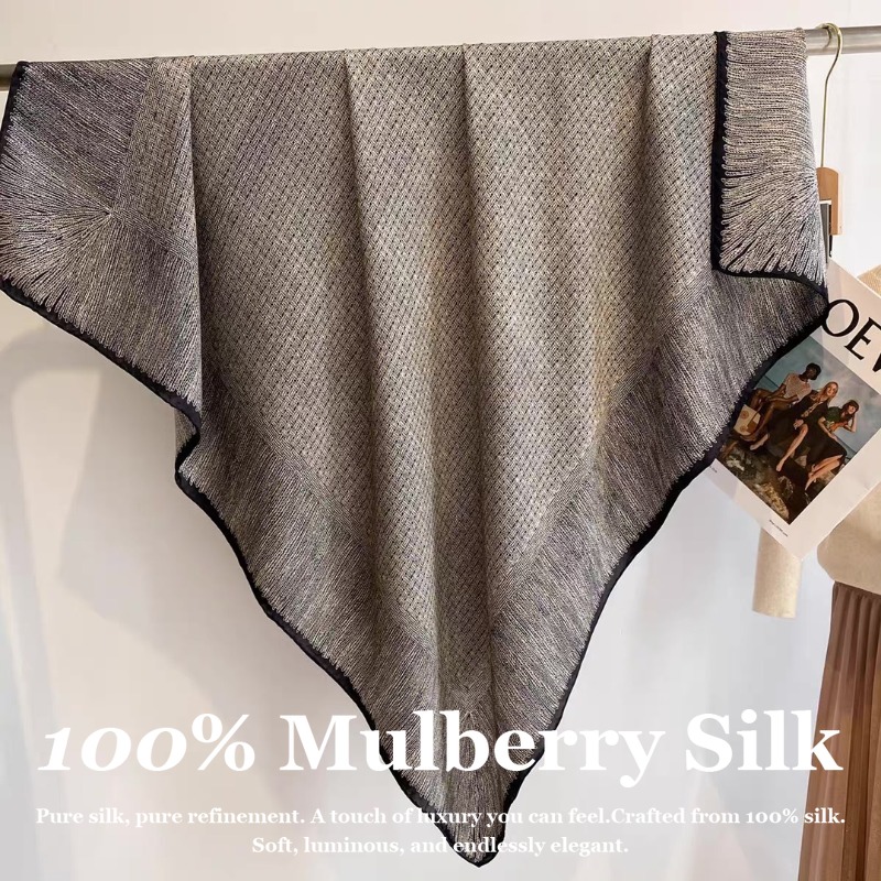 Oversized 110x110cm Real Silk  - Pashmina Wrap Large 리뷰 및 가격