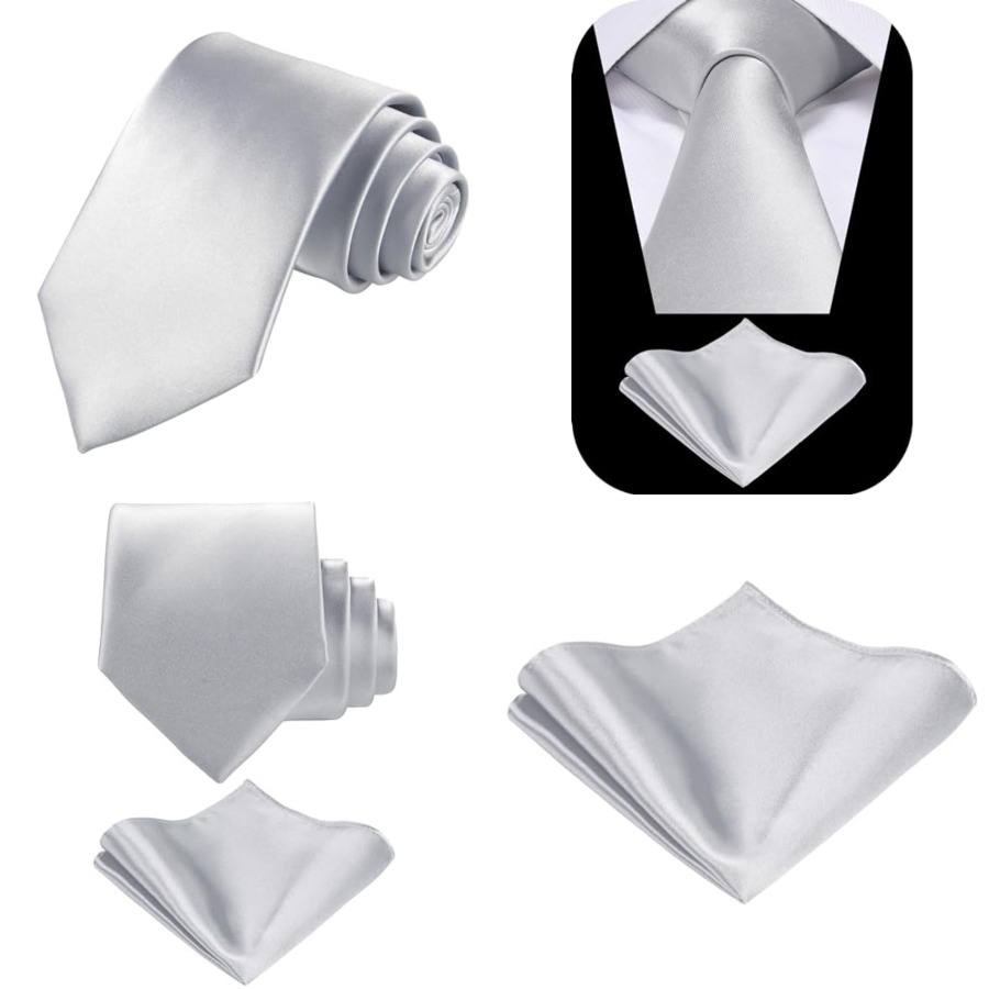 Solid Satin Woven dyed Color F - Pocket Square Set 리뷰 및 가격