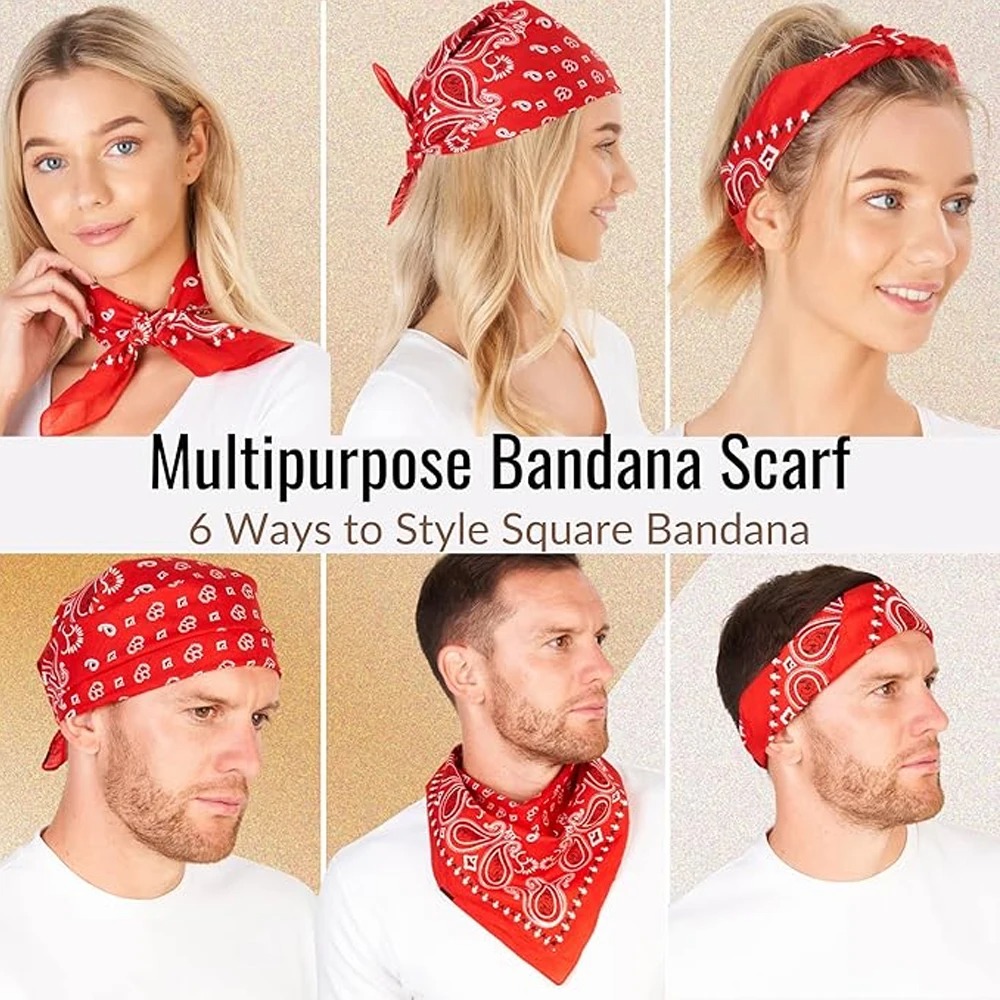 Unisex Men Women Bandana Hairb - Handkerchief Cotton Men 리뷰 및 가격