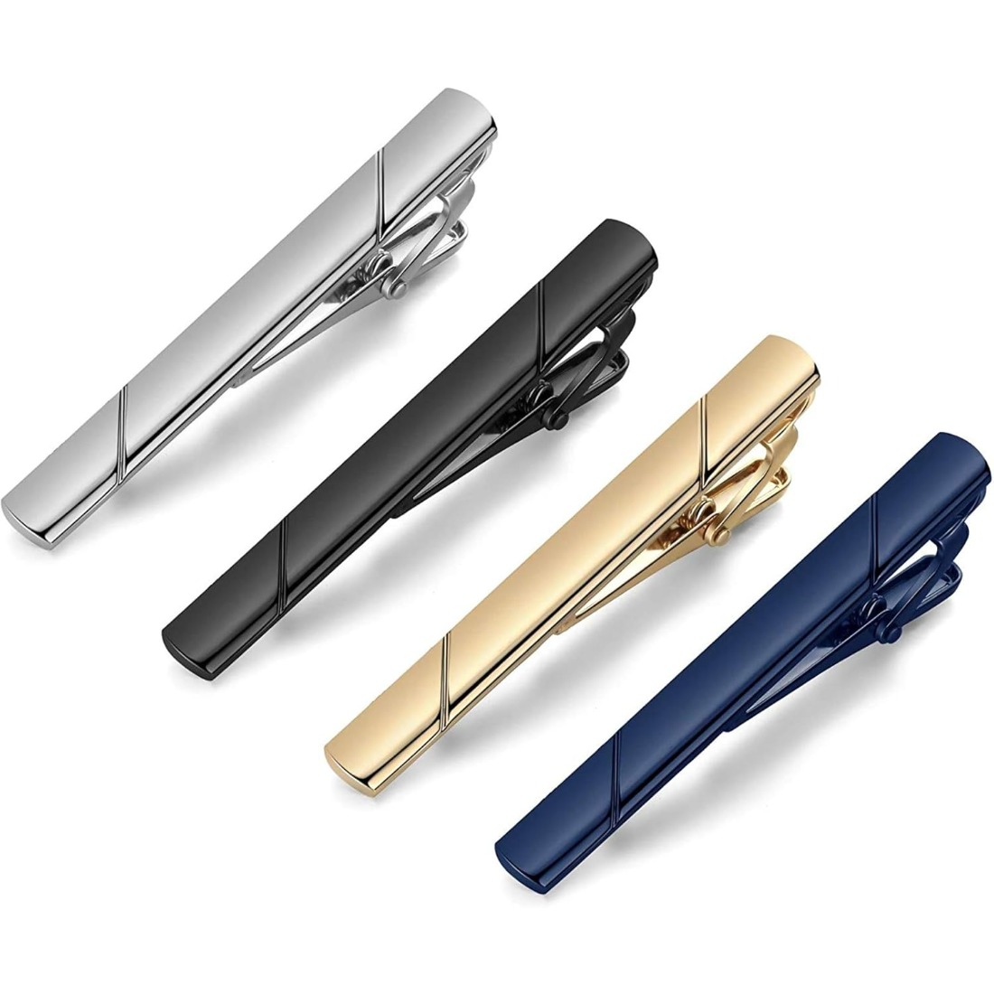 This men's polished metal tie  - Tie Bar Set Gift 리뷰 및 가격