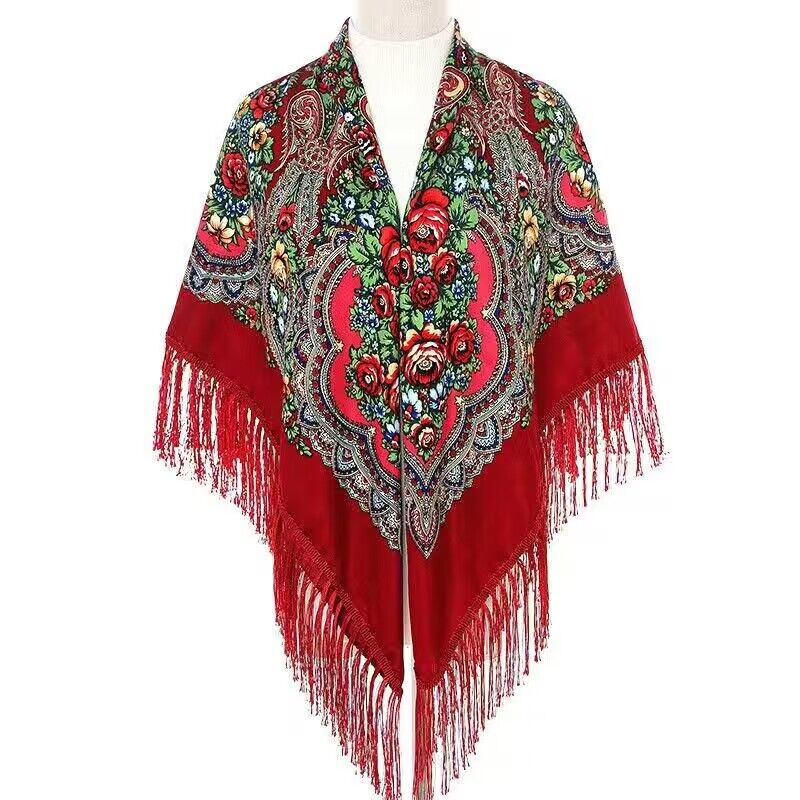 130*130cm Ethnic Printed Squar - Woven Scarf Blanket 리뷰 및 가격