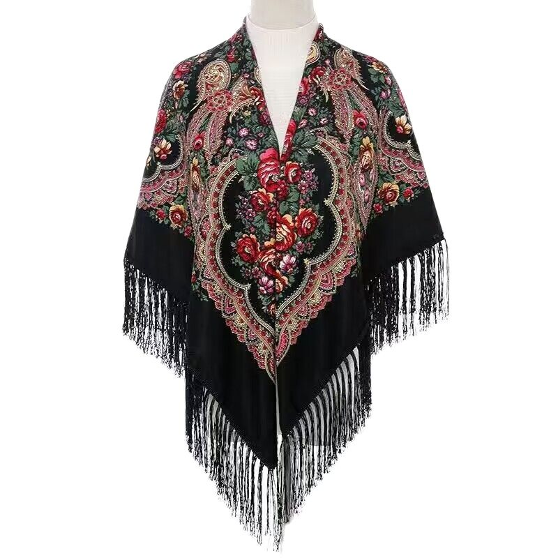 130*130cm Ethnic Printed Squar - Woven Scarf Blanket 리뷰 및 가격
