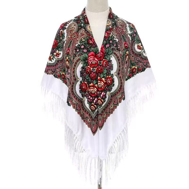 130*130cm Ethnic Printed Squar - Woven Scarf Blanket 리뷰 및 가격