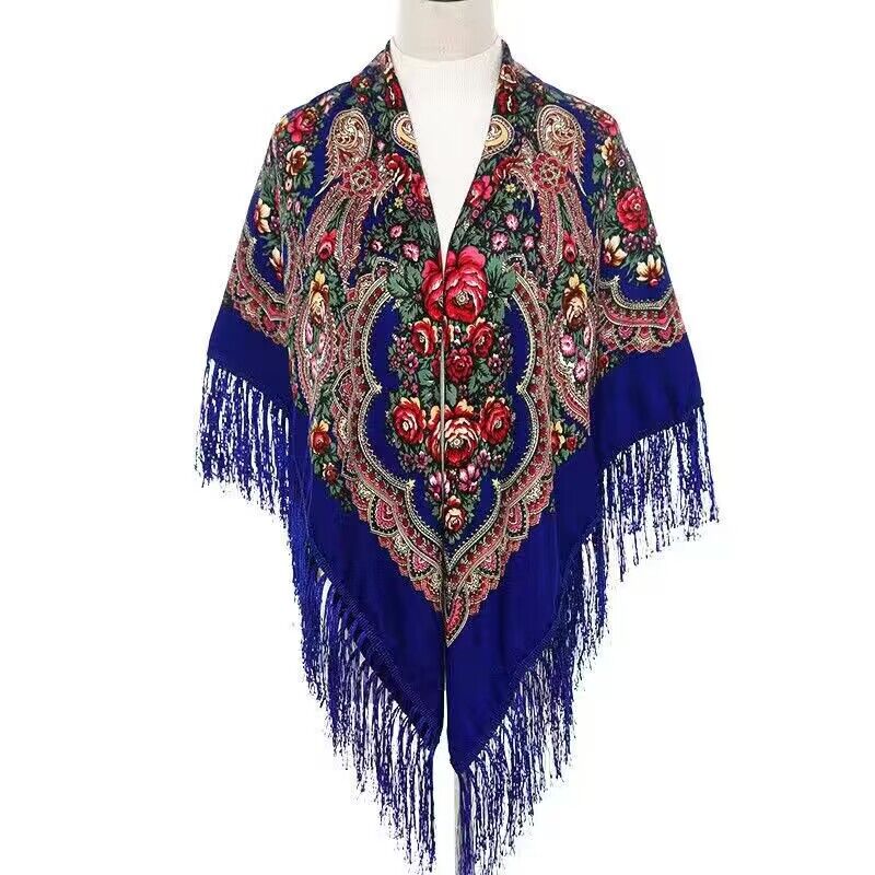 130*130cm Ethnic Printed Squar - Woven Scarf Blanket 리뷰 및 가격