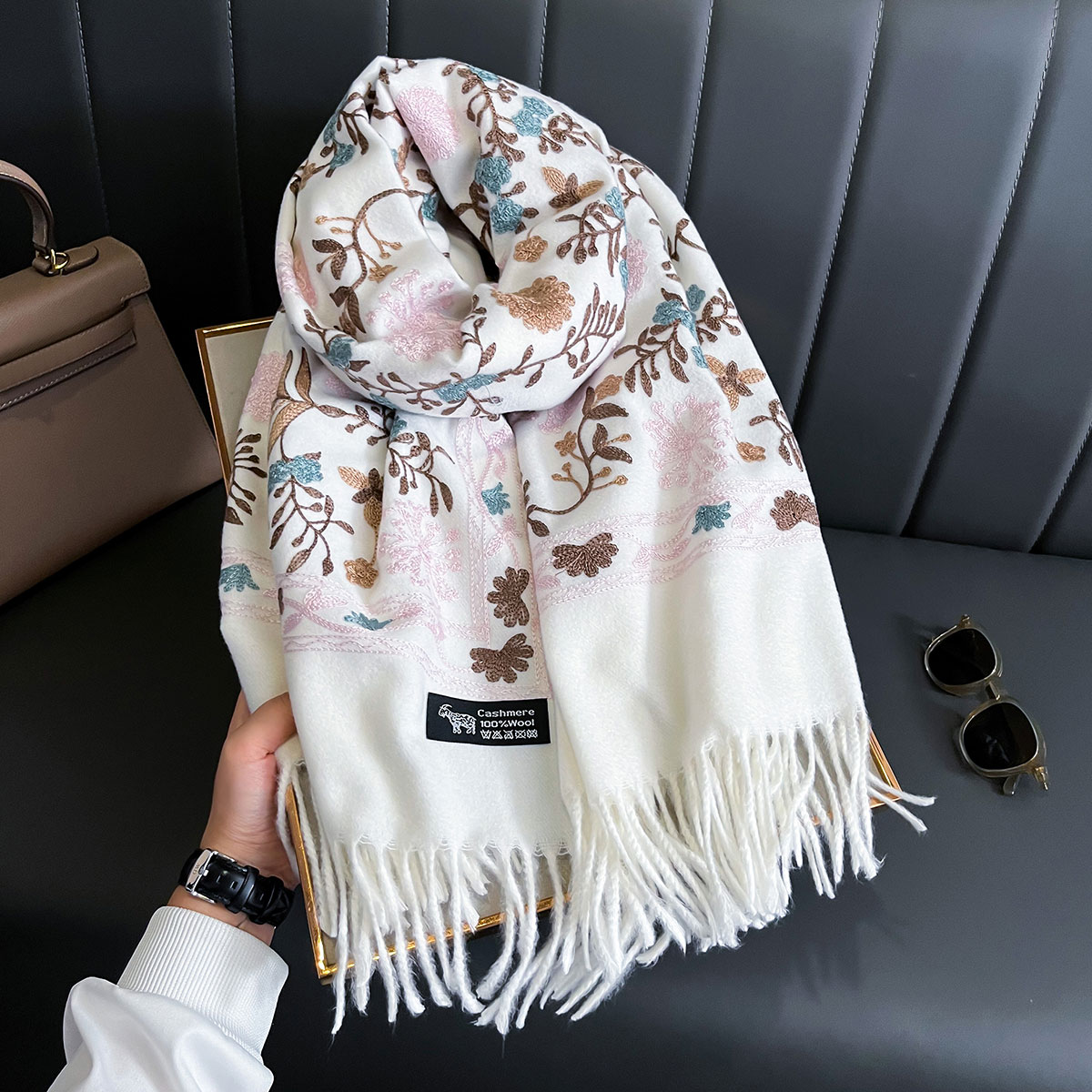 New Winter Warm Cashmere Scarf - Woven Scarf Blanket 리뷰 및 가격