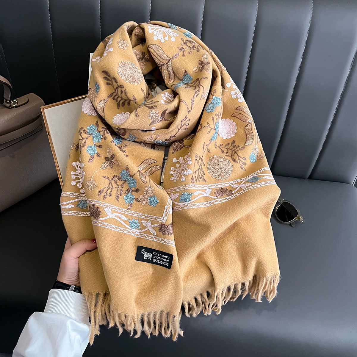 New Winter Warm Cashmere Scarf - Woven Scarf Blanket 리뷰 및 가격