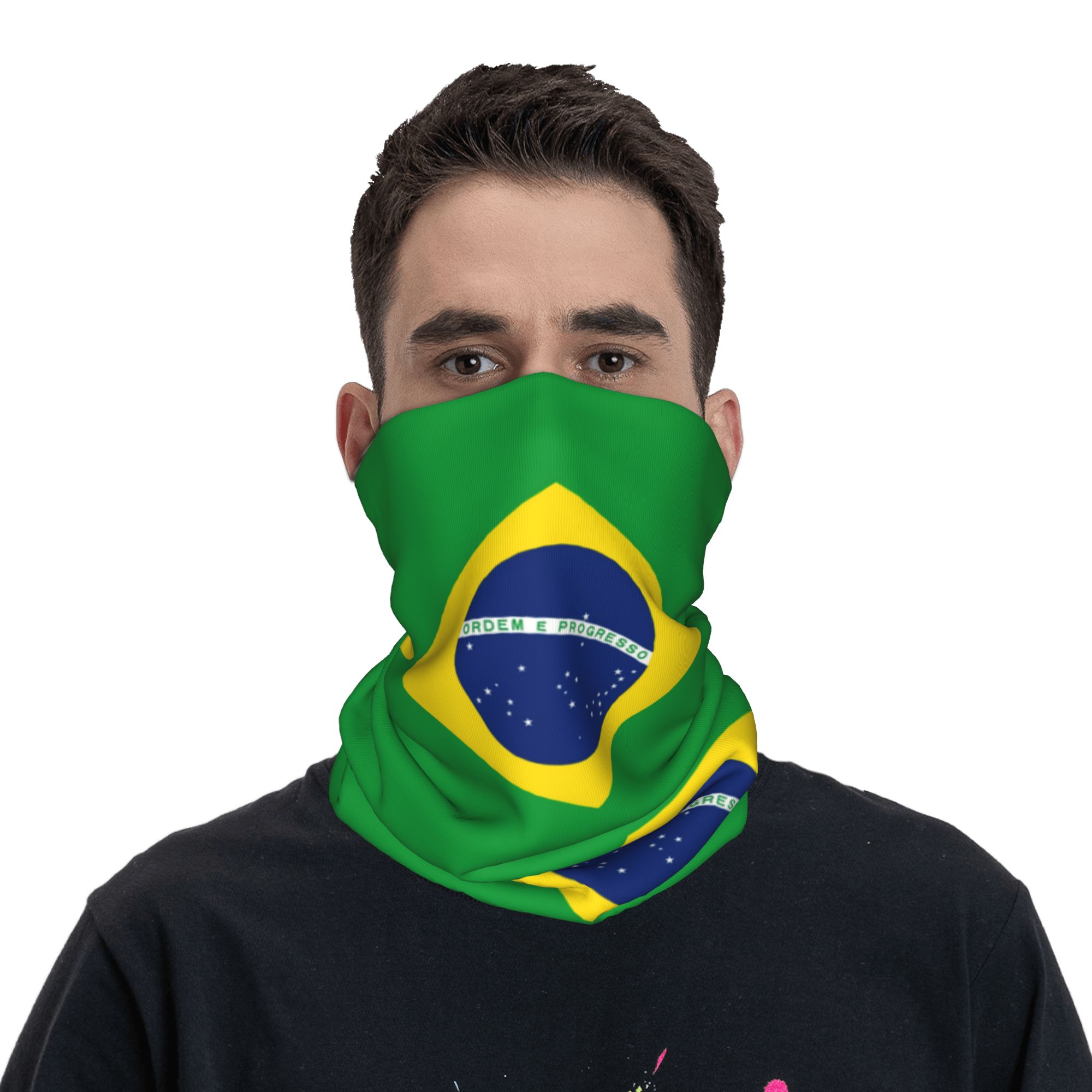 Custom Brazil Flag Bandana Nec - Neck Warmer Tube 리뷰 및 가격