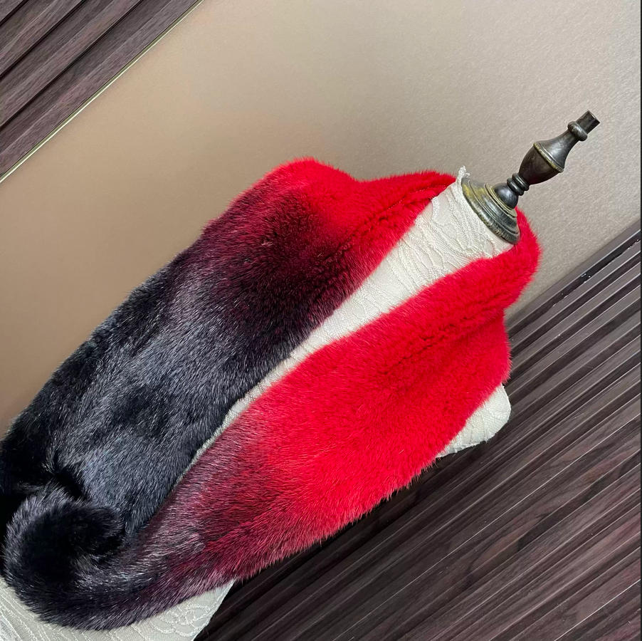 Ombre Color Genuine Mink Fur S - Infinity Scarf Knit 리뷰 및 가격