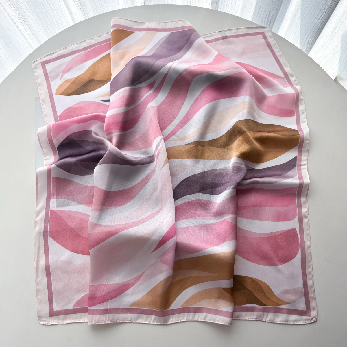 Design Print Women Silk Imitat - Scarf Silk Square 리뷰 및 가격