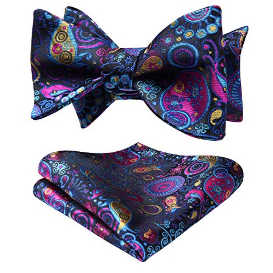 Bow Ties for Men Floral Bowtie - Pocket Square Set 리뷰 및 가격