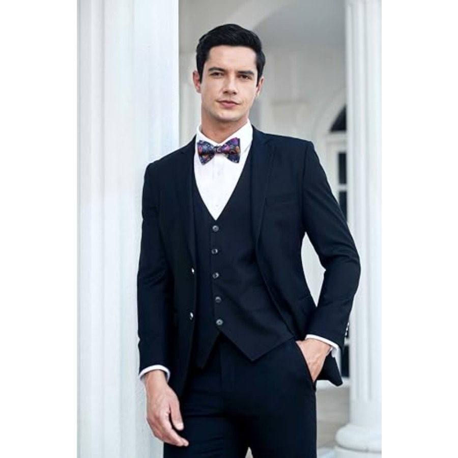 Bow Ties for Men Floral Bowtie - Pocket Square Set 리뷰 및 가격