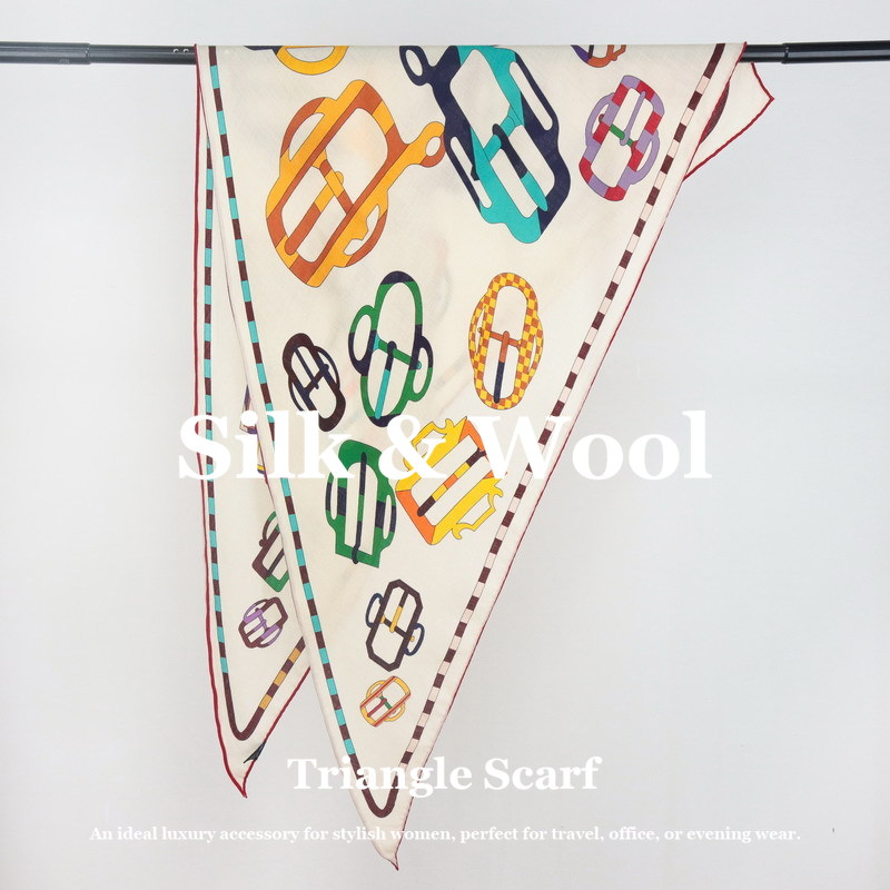 Silk Wool Scarf Large Triangle - Pashmina Wrap Large 리뷰 및 가격