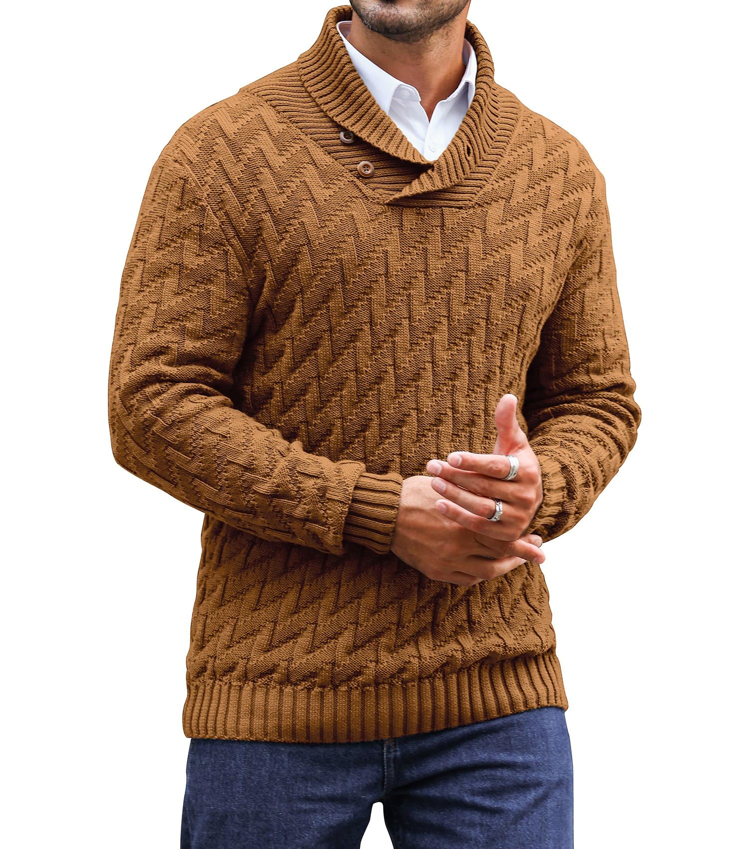 Men's Sweater Spring Shawl Col - Muffler Men Wool 리뷰 및 가격