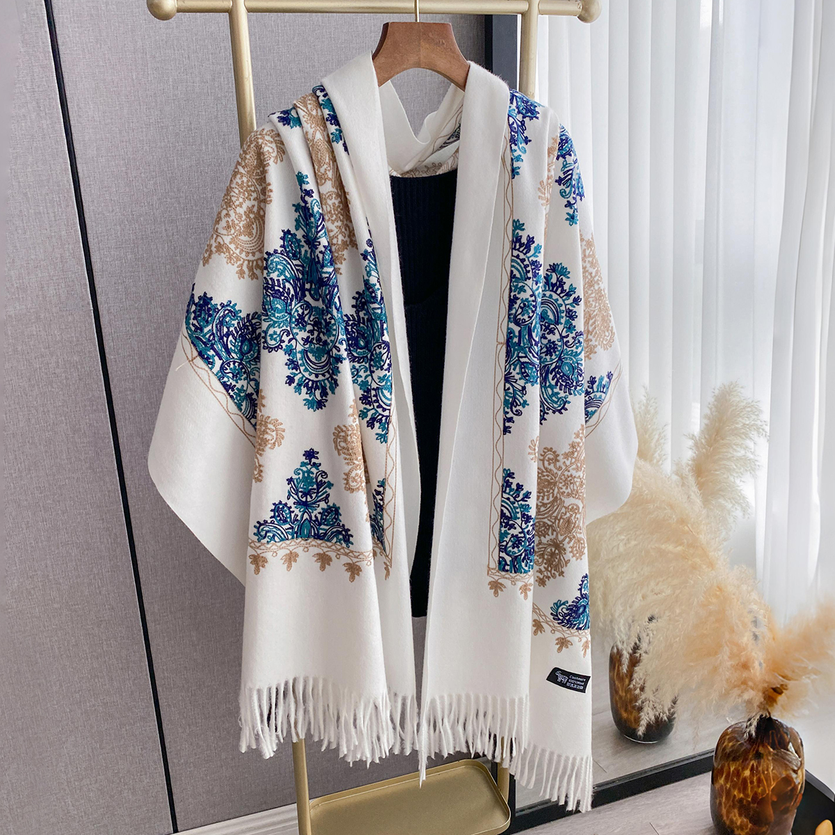 Women Fashion Winter Warm Cash - Woven Scarf Blanket 리뷰 및 가격