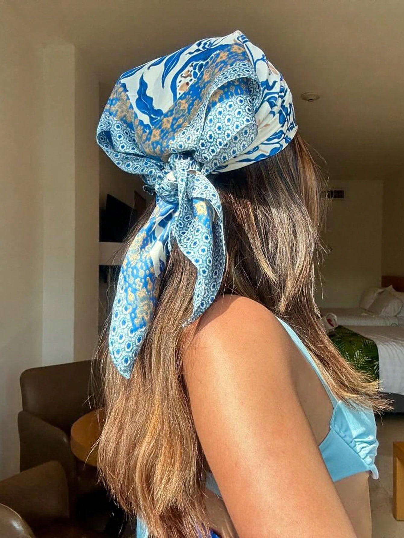Luxury Brand Bohemia Print Squ - Scarf Silk Square 리뷰 및 가격
