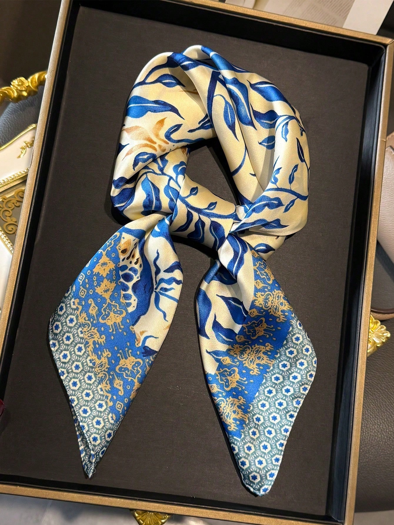 Luxury Brand Bohemia Print Squ - Scarf Silk Square 리뷰 및 가격