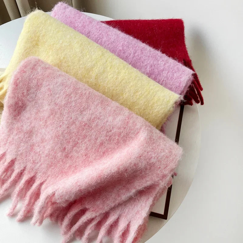 Scarf Lady Autumn Winter Solid - Muffler Men Wool 리뷰 및 가격