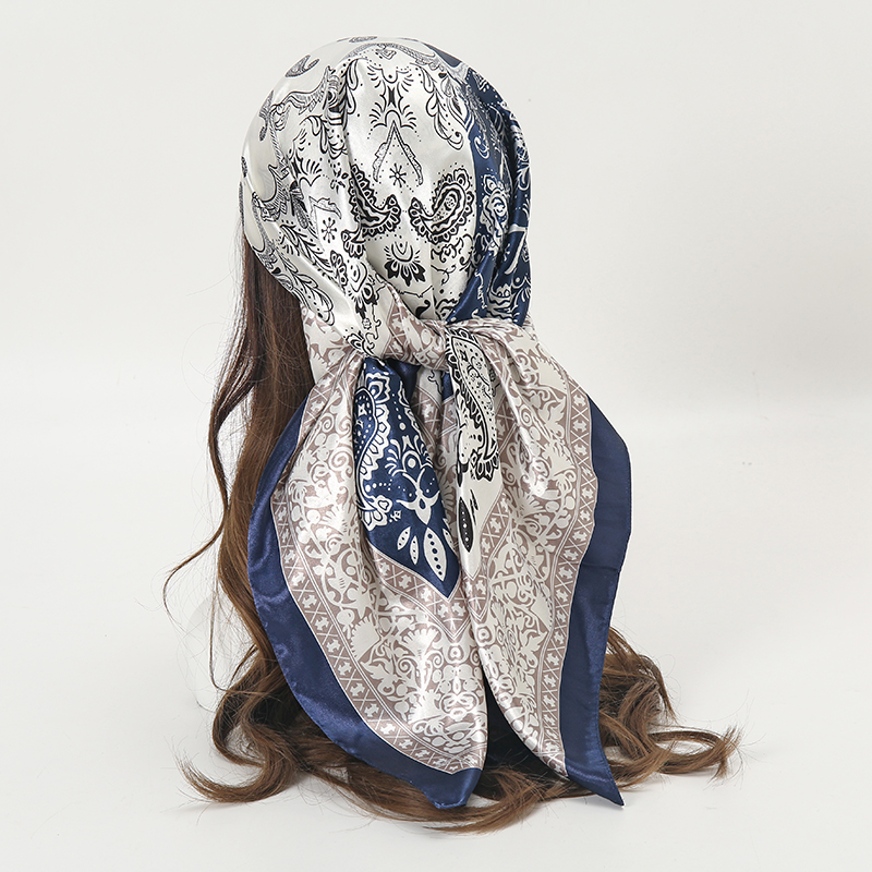 90*90CM Square Silk Scarves Wo - Face Scarf Mask 리뷰 및 가격