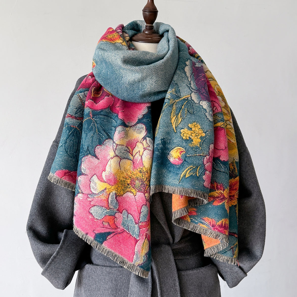 Warm Cashmere Scarf Women Shaw - Woven Scarf Blanket 리뷰 및 가격