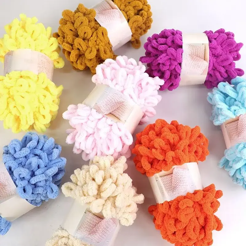 100g/Ball Finger Loop Yarn Thr - Woven Scarf Blanket 리뷰 및 가격