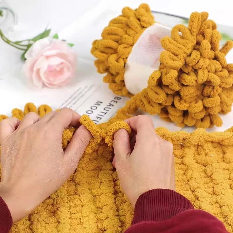 100g/Ball Finger Loop Yarn Thr - Woven Scarf Blanket 리뷰 및 가격