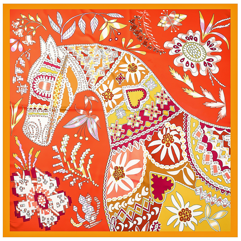 130cm Brand Women Scarves Desi - Silk Neck Scarf 리뷰 및 가격