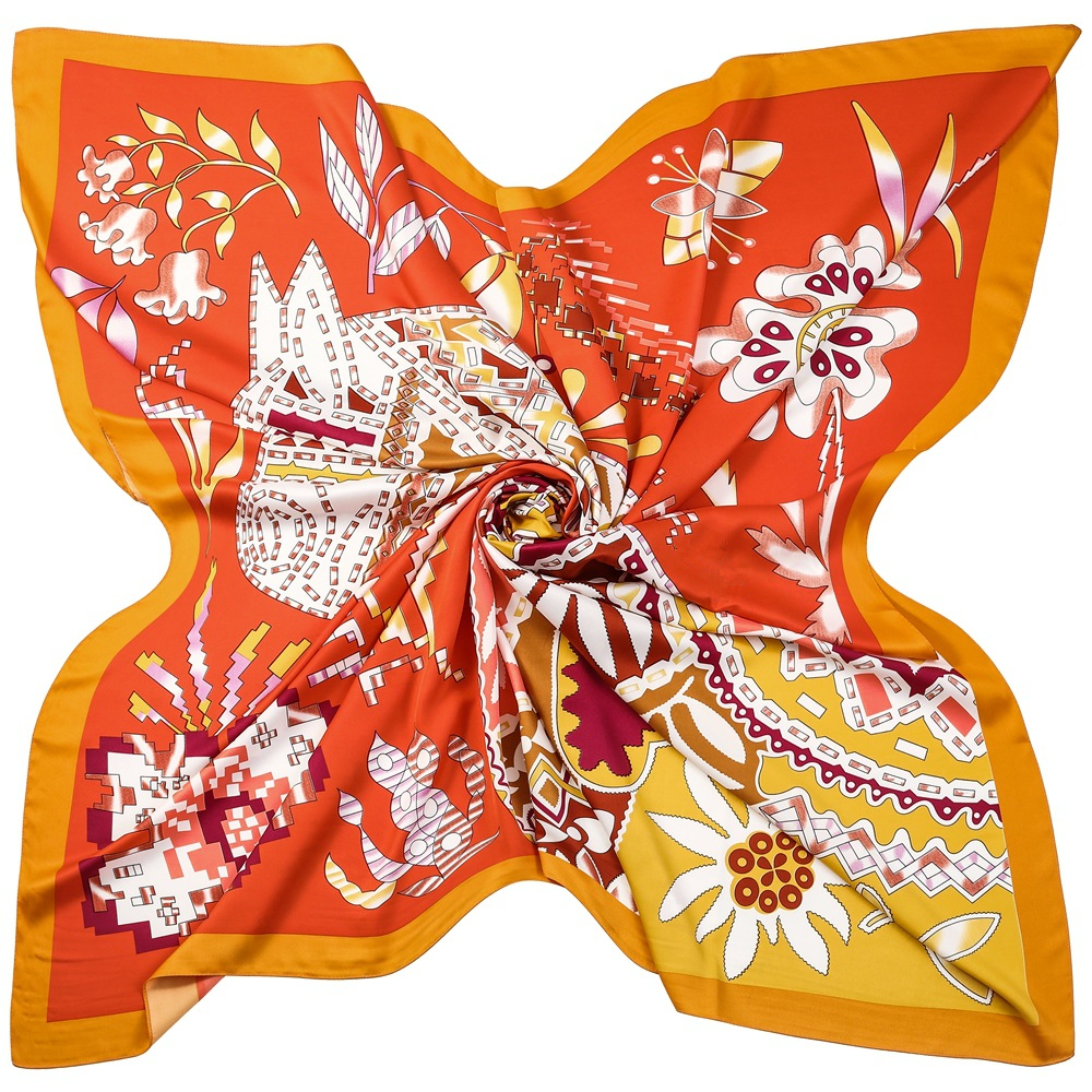 130cm Brand Women Scarves Desi - Silk Neck Scarf 리뷰 및 가격