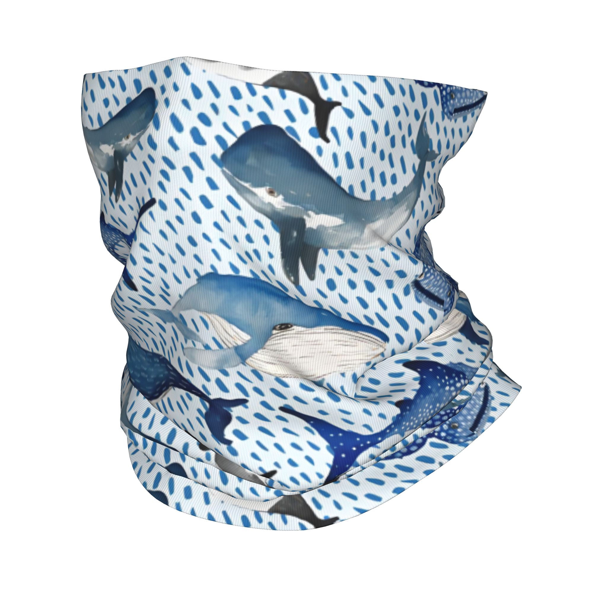 Custom Blue Watercolour Shark  - Neck Warmer Tube 리뷰 및 가격