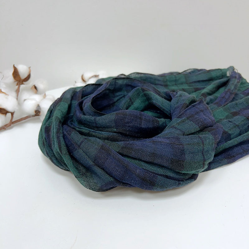 Retro Stripe 100% Linen scarf  - Ascot Neck Scarf 리뷰 및 가격
