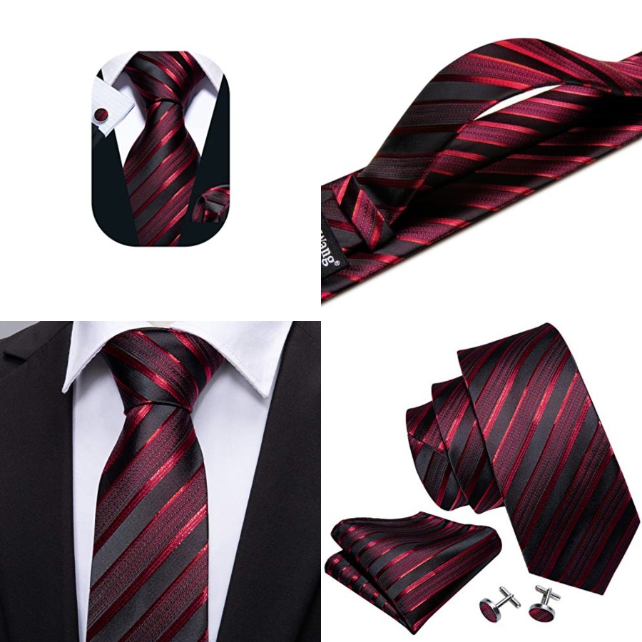 Tie Sets for Men Silk Stripe N - Silk Tie Striped 리뷰 및 가격