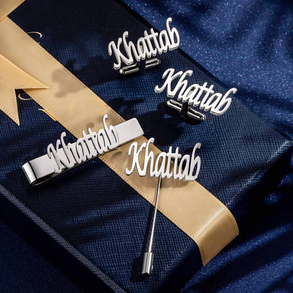 Personalized Cufflinks/Lapel P - Tie Bar Set Gift 리뷰 및 가격