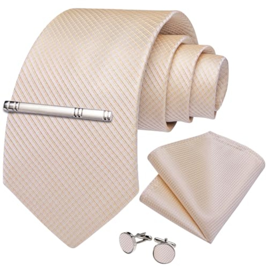 Plaid Ties for Men Silk Checke - Pocket Square Set 리뷰 및 가격