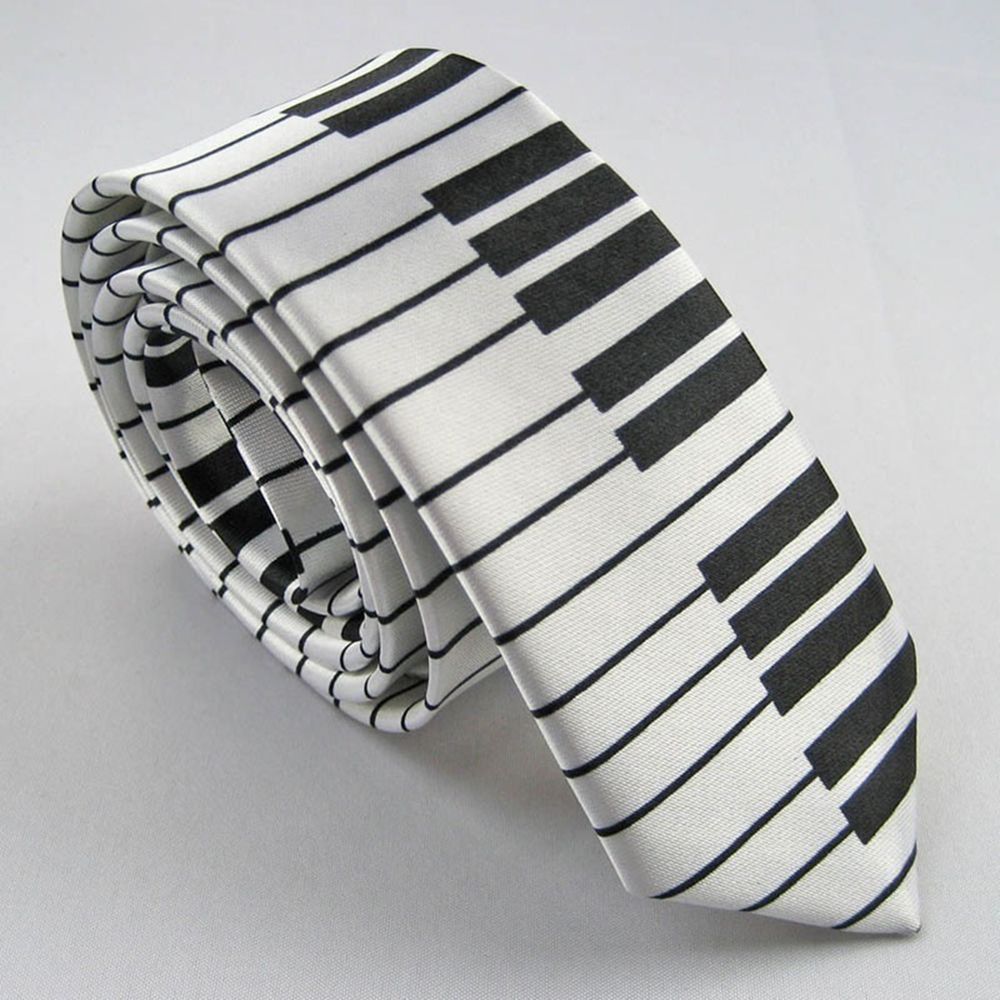 Skinny Piano Black & White Men - Skinny Tie Men 리뷰 및 가격