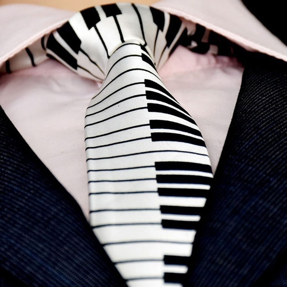 Skinny Piano Black & White Men - Skinny Tie Men 리뷰 및 가격