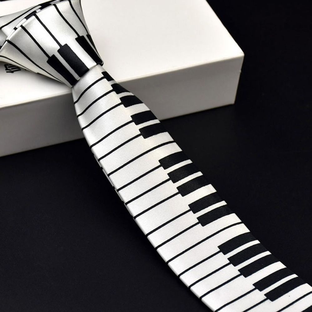 Skinny Piano Black & White Men - Skinny Tie Men 리뷰 및 가격